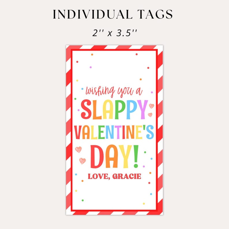 each tag is 2 inches by 3 and a half inches