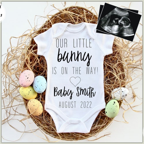 Digital Easter Gender Reveal Pregnancy Announcement Editable By You Editable Digital Pregnancy Announcement It/'s a Girl Announcement