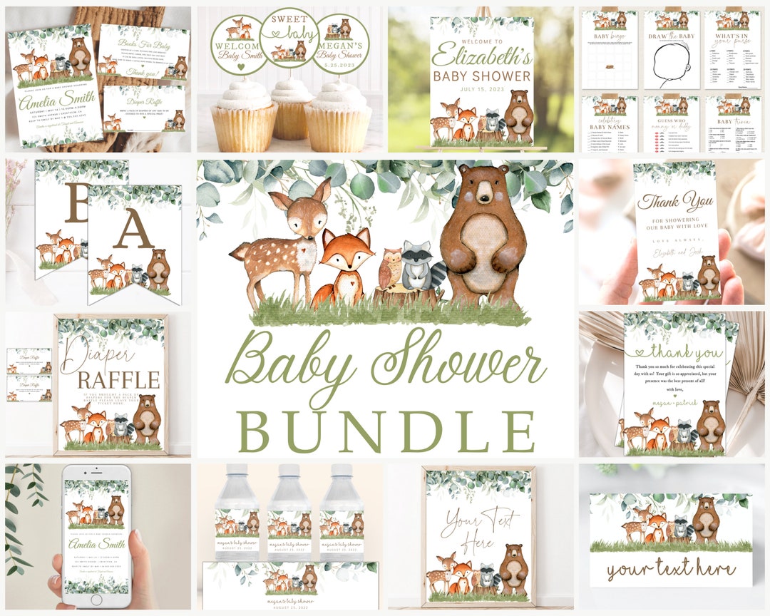Woodland Baby Shower Decorations Woodland Baby Shower Invitation Il 1080xN.4976753280 4v44