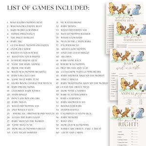 Editable Winnie The Pooh Classic Party Games