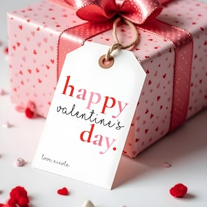 Editable Valentine's Day Tag Printable, Valentine's Day Hang Tag, Valentine's Tag, Valentines Hang Tag ,Instant Download, Gift Tag