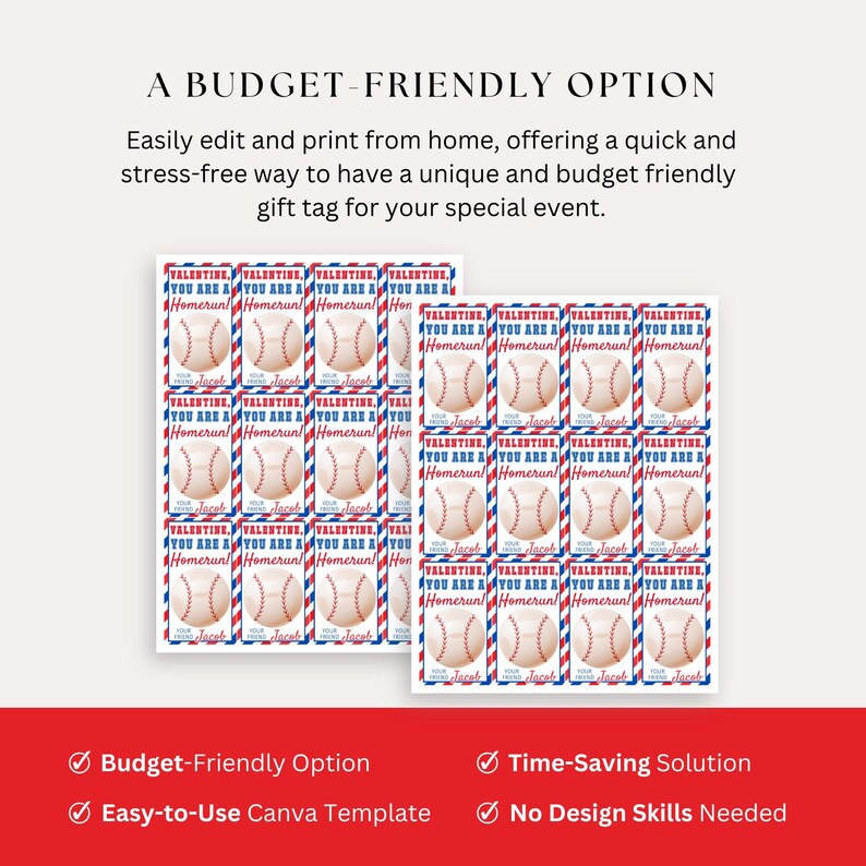easily edit and print from home offering a quick and stress free way to have a unique and budget friendly gift tag for your special event