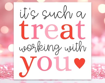 Valentines Treat Tag Coworkers, Valentines Treat Tags For Coworkers, Coworker Valentines Printable Cards, Coworker Valentines Printable