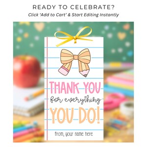 teacher thank you printable tag for gift bags baskets and end of year presents