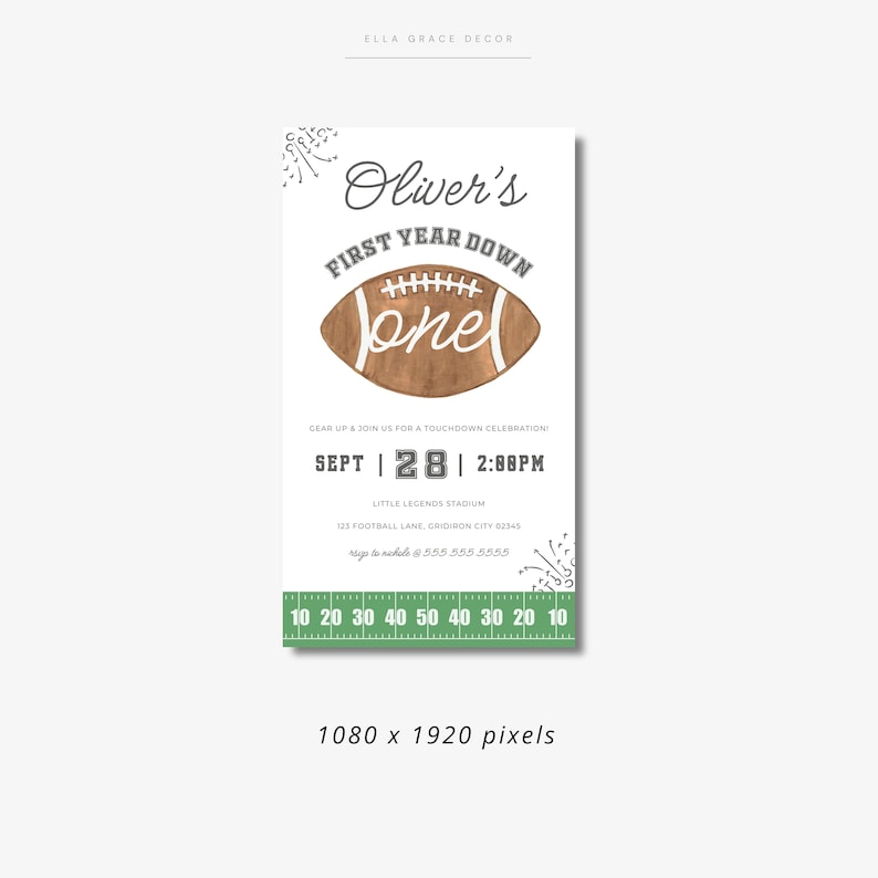First Year Down Evite, First Year Down Digital Invite, 1st Year Down ...