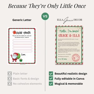 Printable elf arrival letter for kids with editable text, 5x7 and 8.5x11 formats, makes December 1st extra special