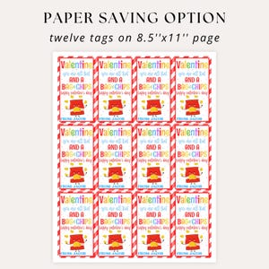 twelve tags per page on letter size paper