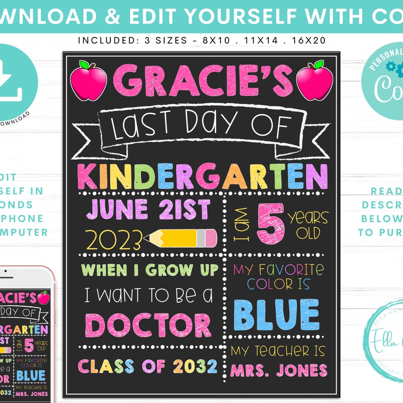Chalkboard Printable - Etsy
