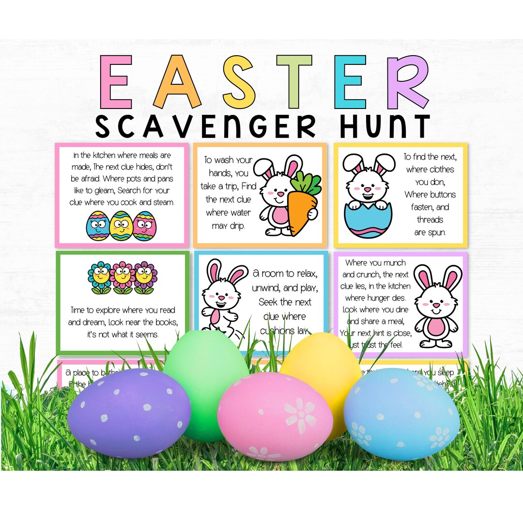 Easter Bunny Scavenger Hunt Clues Indoor Easter Scavenger Hunt Clues Easter Bunny Scavenger Hunt Clues Indoor Easter Scavenger Hunt Clues