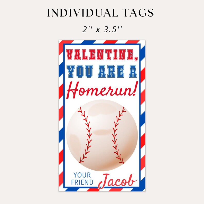 each tag is 2 inches by 3 and a half inches