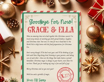 Editable Elf Goodbye Letter Elf Departure Letter Elf Farewell Letter Christmas Elf Departure Goodbye For Now Letter Instant Download