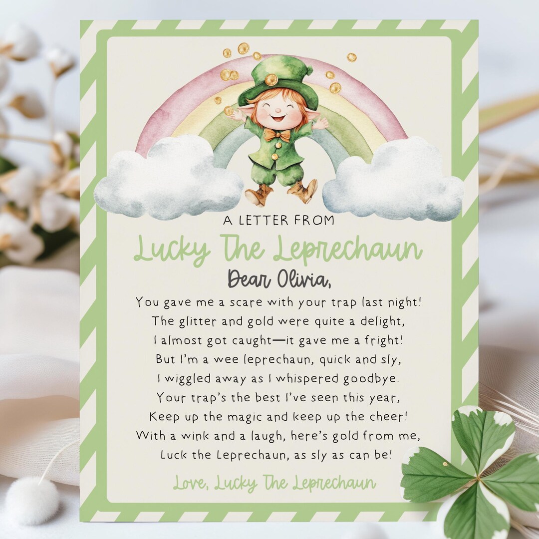 Editable Leprechaun Letter St Patricks Day Leprechaun Letter Printable ...