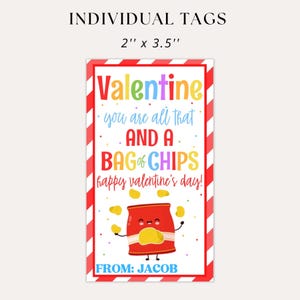 each tag is 2 inches by 3 and a half inches