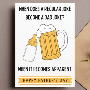 Printable Card for Husband, Funny Father's Day Card, New Father, Dad ...
