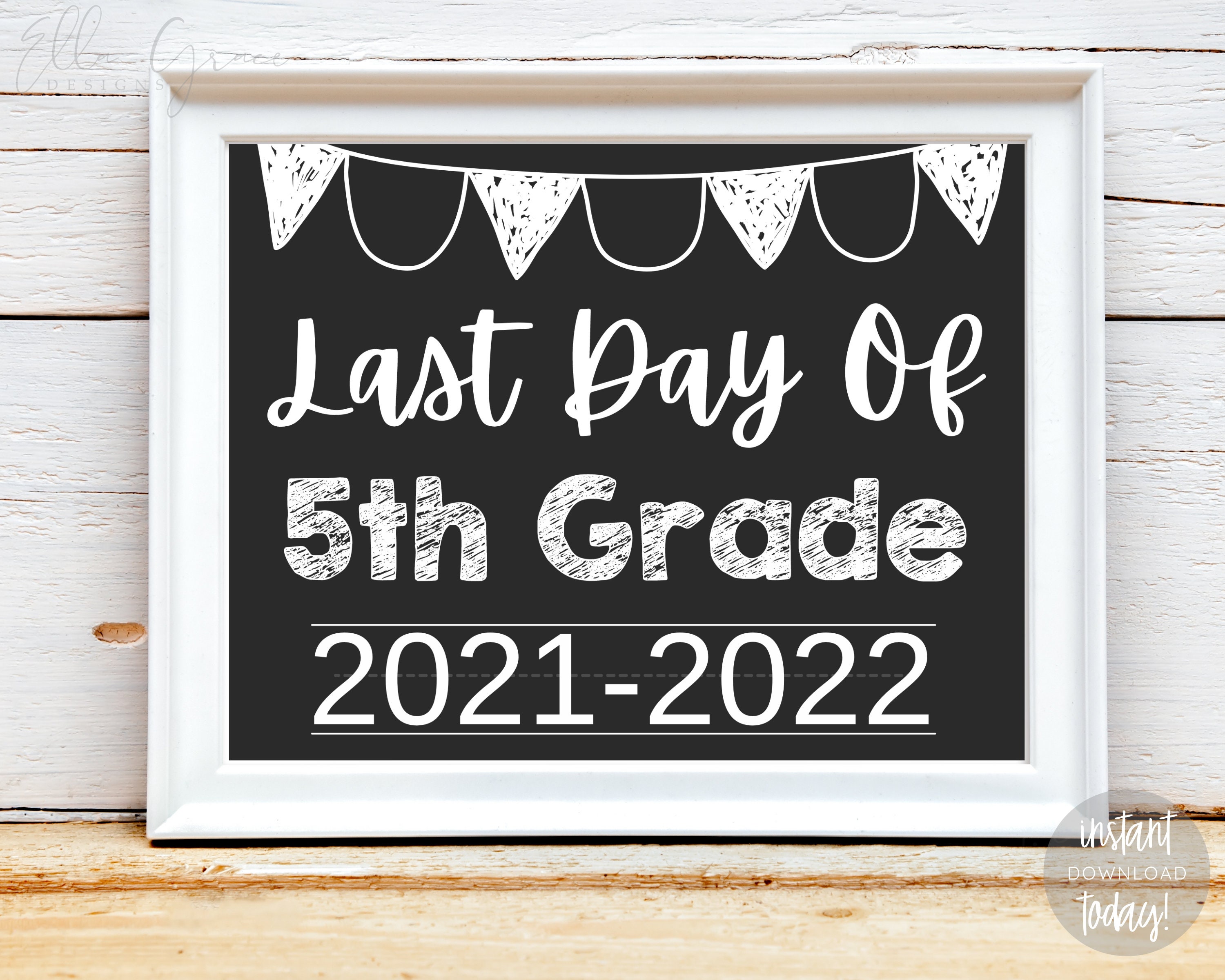 Last Day of 5th Grade Sign Last Day of School 5th Grade - Etsy