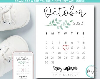 October Baby Announcement - Etsy