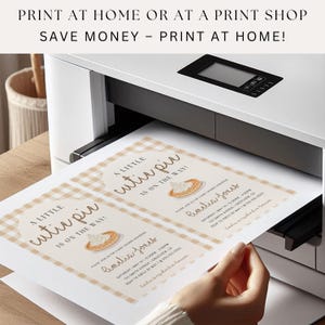 Digital baby shower invite with playful “Cutie Pie” wording, great for welcoming guests to a themed shower.