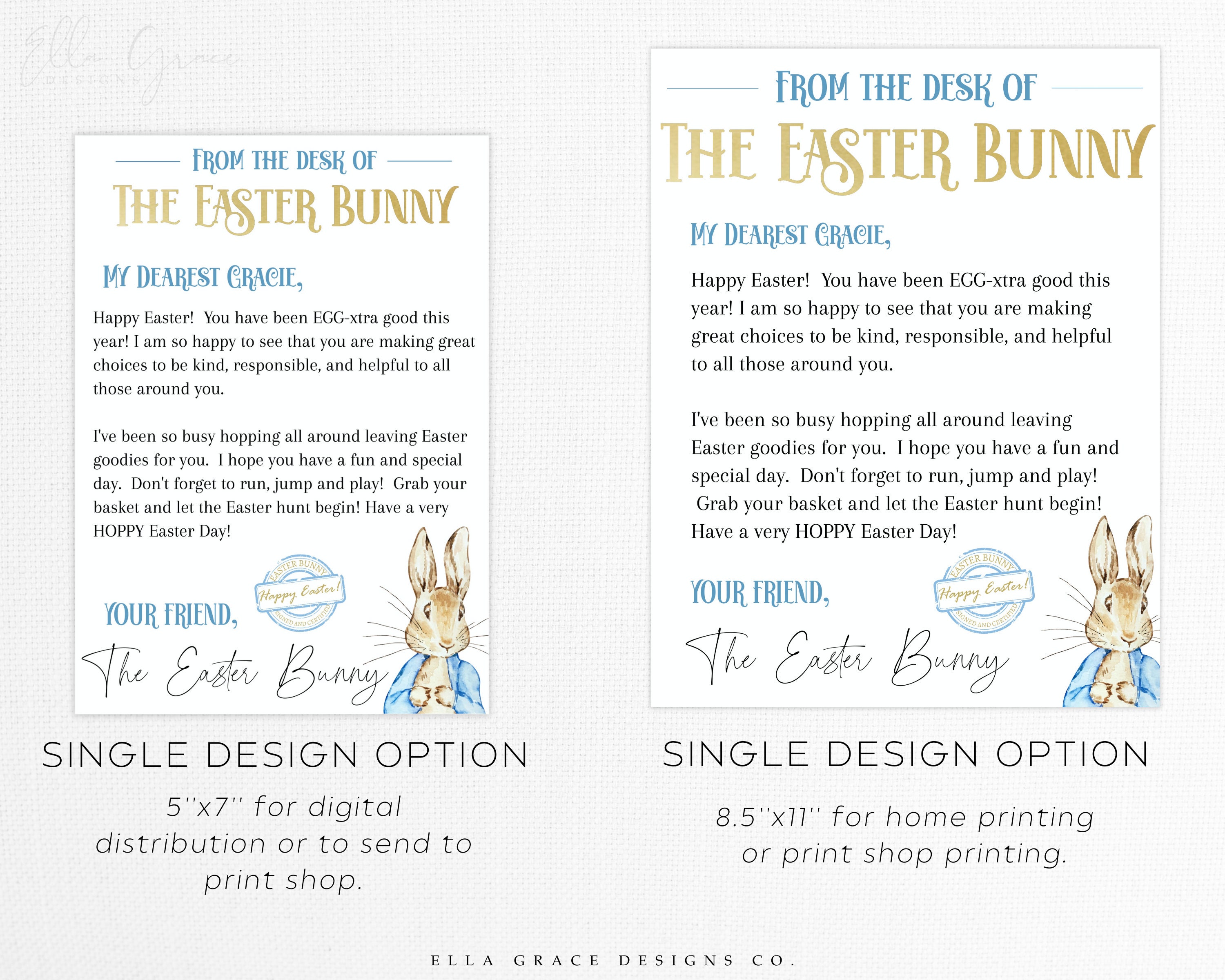 Printable Official Letter From the Desk of the Easter Bunny Etsy Australia