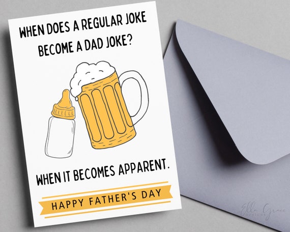 Printable Card for Husband, Funny Father's Day Card, New Father, Dad Joke, Father's Day Card, First Father's Day, New Dad Father's Day Card