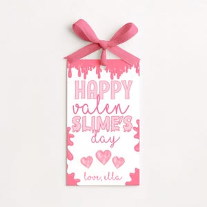 Editable Slime Valentine's Day Printable Tag, Non Food Valentine, Valentine Tags, Class Valentine, Slime Valentine, ValenSLIMES Day