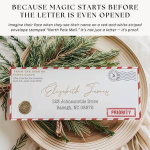 Fully editable Santa mail template in PDF, helps parents deliver magical mail from Santa right to the mailbox