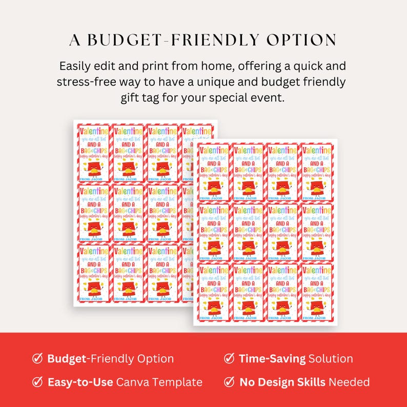 easily edit and print from home offering a quick and stress free way to have a unique and budget friendly gift tag for your special event