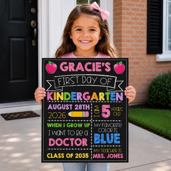 First Day of School Sign, First Day of School Sign Printable, First Day of School Sign Editable, Back to School Sign Printable, Reusable