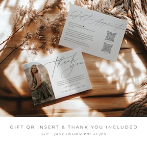 editable graduation card kit with modern design