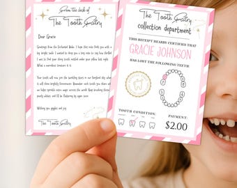 Editable Tooth Fairy Certificate, Tooth Fairy Letter Envelope, Notes From The Tooth Fairy, Tooth Fairy Note Template, Letter From Toothfairy