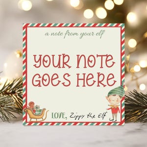 Biglietti d'auguri modificabili per elfi, attività natalizie per elfi, idee per elfi di Natale, giochi per elfi, attività per elfi, mini biglietti d'auguri per elfi di Natale, stampabili