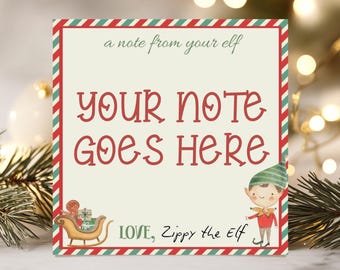 Editable Elf Note Cards, Elf Christmas Activities, Christmas Elf Ideas, Elf Games, Elf Activities, Christmas Elf Mini Notes, Printable