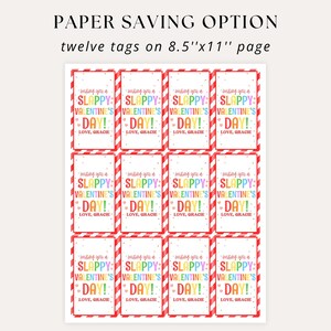 twelve tags per page on letter size paper