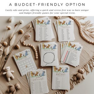 Editable Winnie The Pooh Classic Party Games