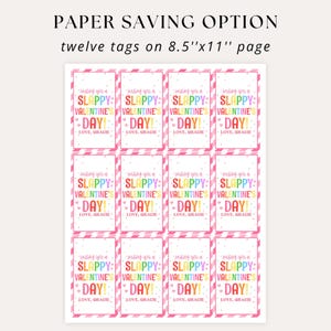 twelve tags per page on letter size paper