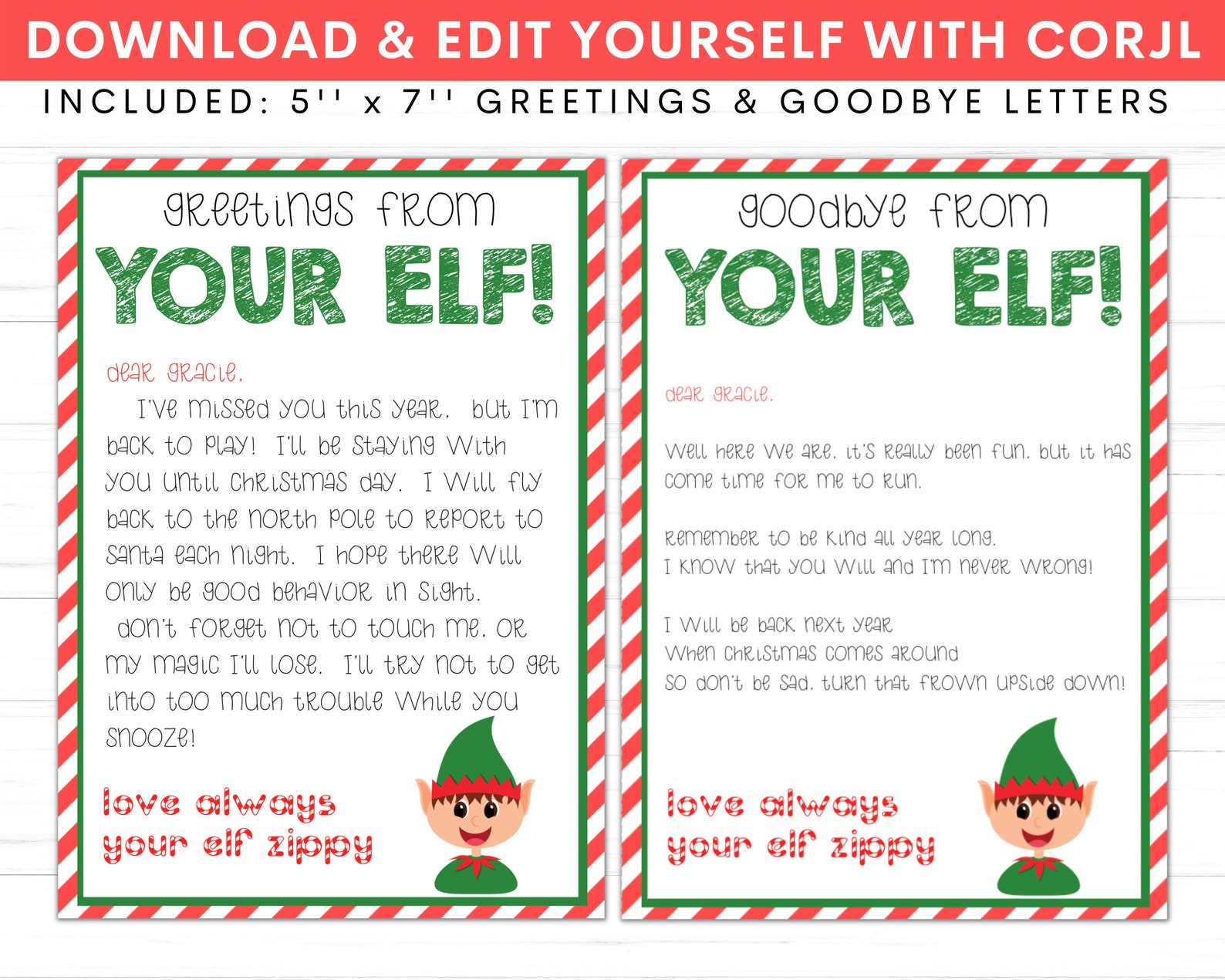 Editable Printable Digital Elf Letter Elf is Back Letter Elf - Etsy