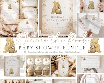 Winnie the Pooh Baby Shower Decorations, Winnie the Pooh Baby Shower Invitations, Winnie the Pooh Baby Shower Games, Classic Winnie the Pooh