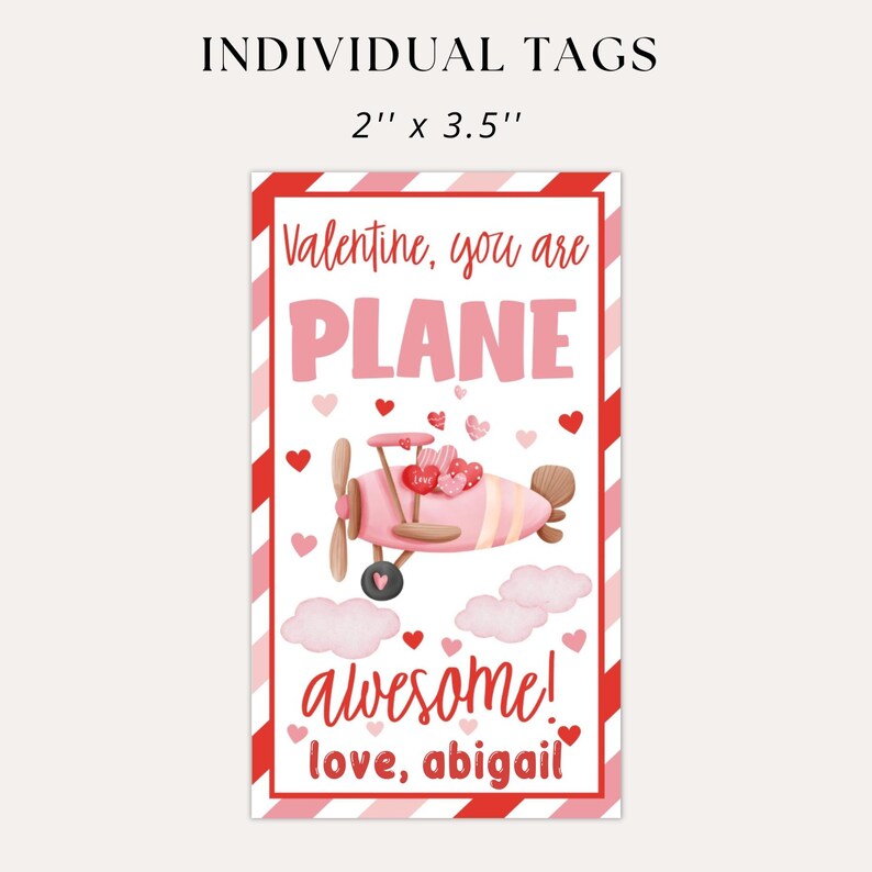 each tag is 2 inches by 3 and a half inches