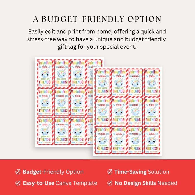 easily edit and print from home offering a quick and stress free way to have a unique and budget friendly gift tag for your special event