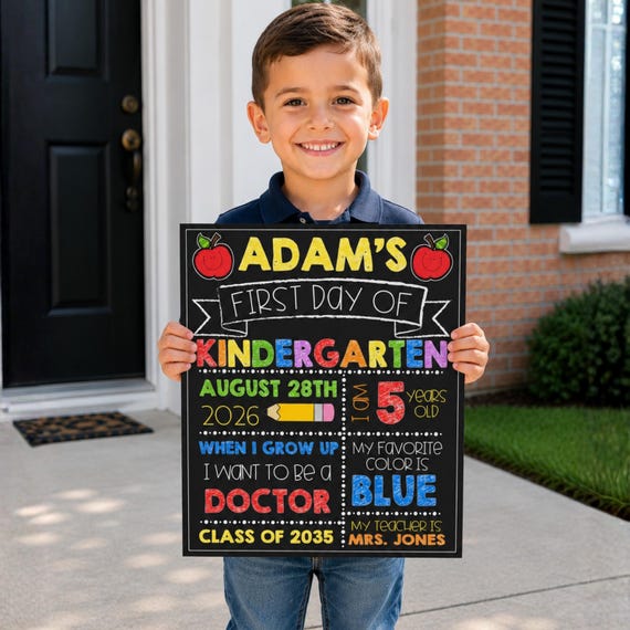 First Day of School Sign, First Day of School Sign Printable, First Day of School Sign Editable, Back to School Sign Printable, Reusable