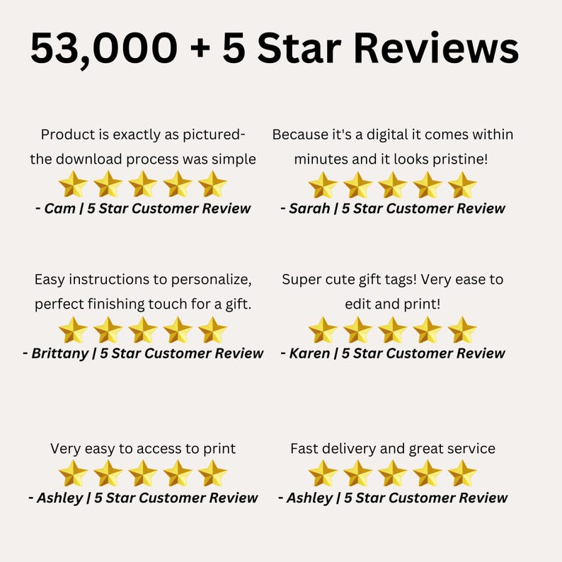 53000 plus 5 star reviews
