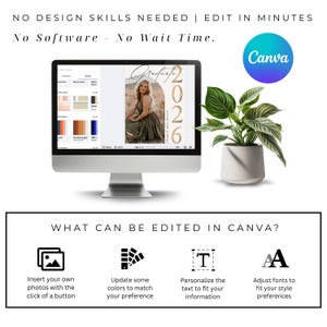 editable canva graduation invitation with space for photo