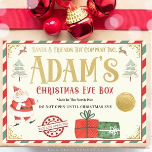 EDITABLE Christmas Eve Box Kit, Letter From Santa, Nice Certificate ...