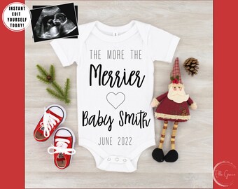 Editable Digital Christmas Pregnancy Announcement for Social Media, Christmas Pregnancy Announcement, Baby Announcement, Baby Reveal