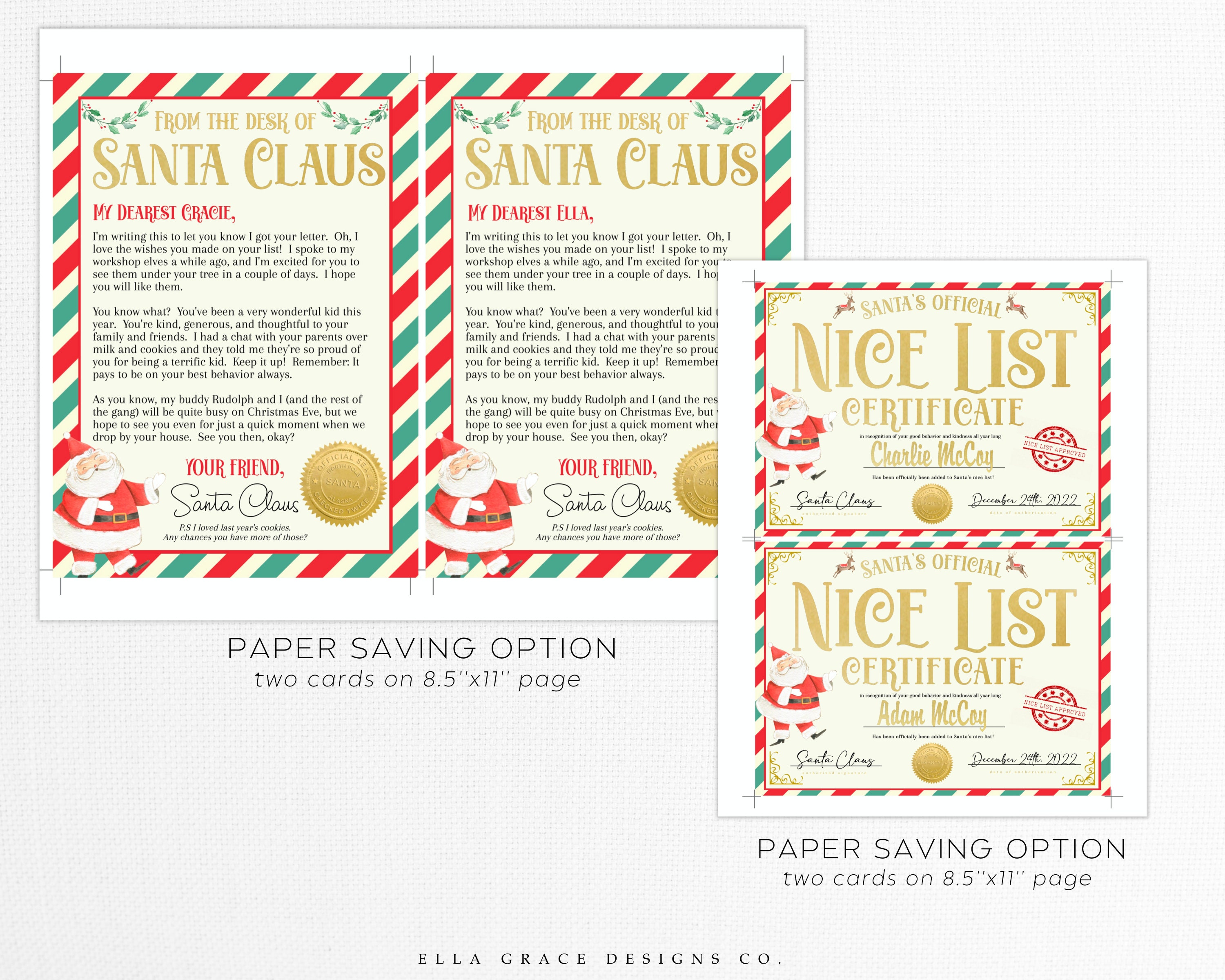 EDITABLE Letter From Santa Printable Santa Letter North - Etsy UK