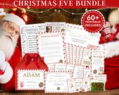 North Pole Letter Bundle with Santa Letter Nice List Certificate Envelope and Tags Christmas Eve Printables for Kids Magic Experience