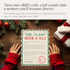 Holiday elf letter for kids’ arrival day, editable and printable at home, a simple way to enhance the tradition