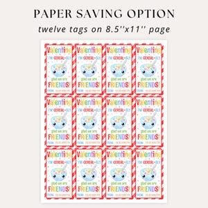 twelve tags per page on letter size paper