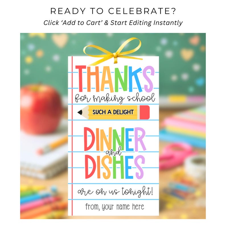 easy teacher gift printable for busy parents and students