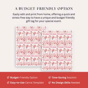 easily edit and print from home offering a quick and stress free way to have a unique and budget friendly gift tag for your special event