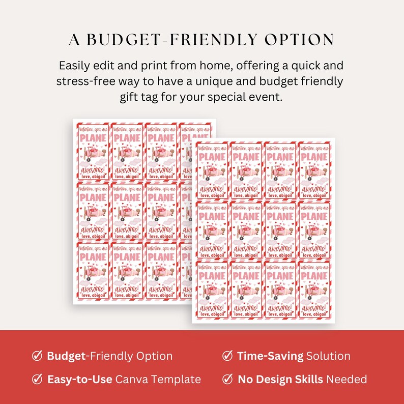 easily edit and print from home offering a quick and stress free way to have a unique and budget friendly gift tag for your special event